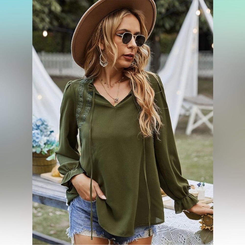 Elegant Olive Green Blouse for Women